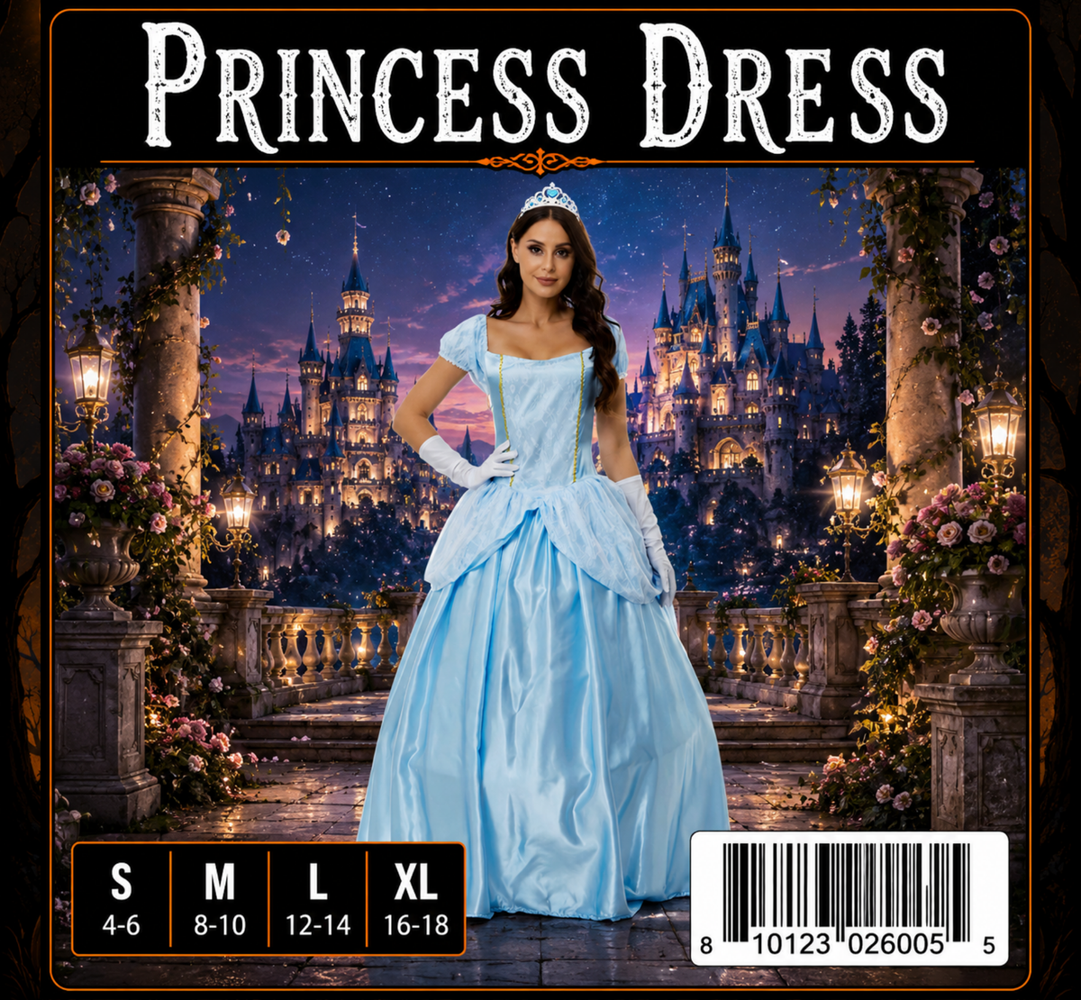 Women's Princess Dress Costume at Midnight Halloween