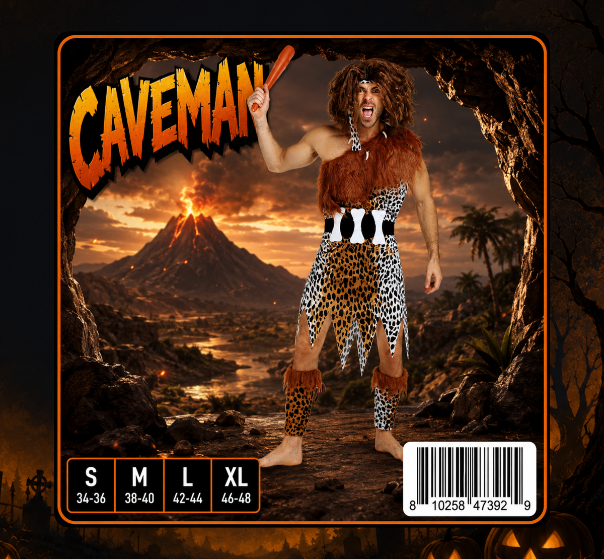 Men's Caveman Costume at Midnight Halloween