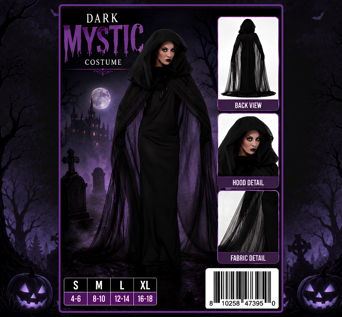 Women's Dark Mystic Costume at Midnight Halloween