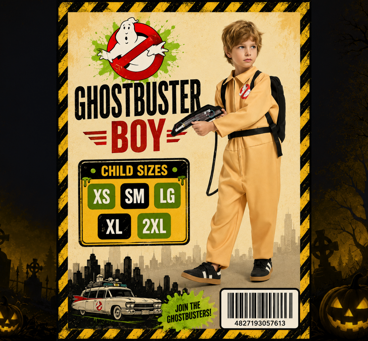 Boys' Ghostbuster Costume at Midnight Halloween