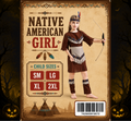 Girls' Native American Costume at Midnight Halloween