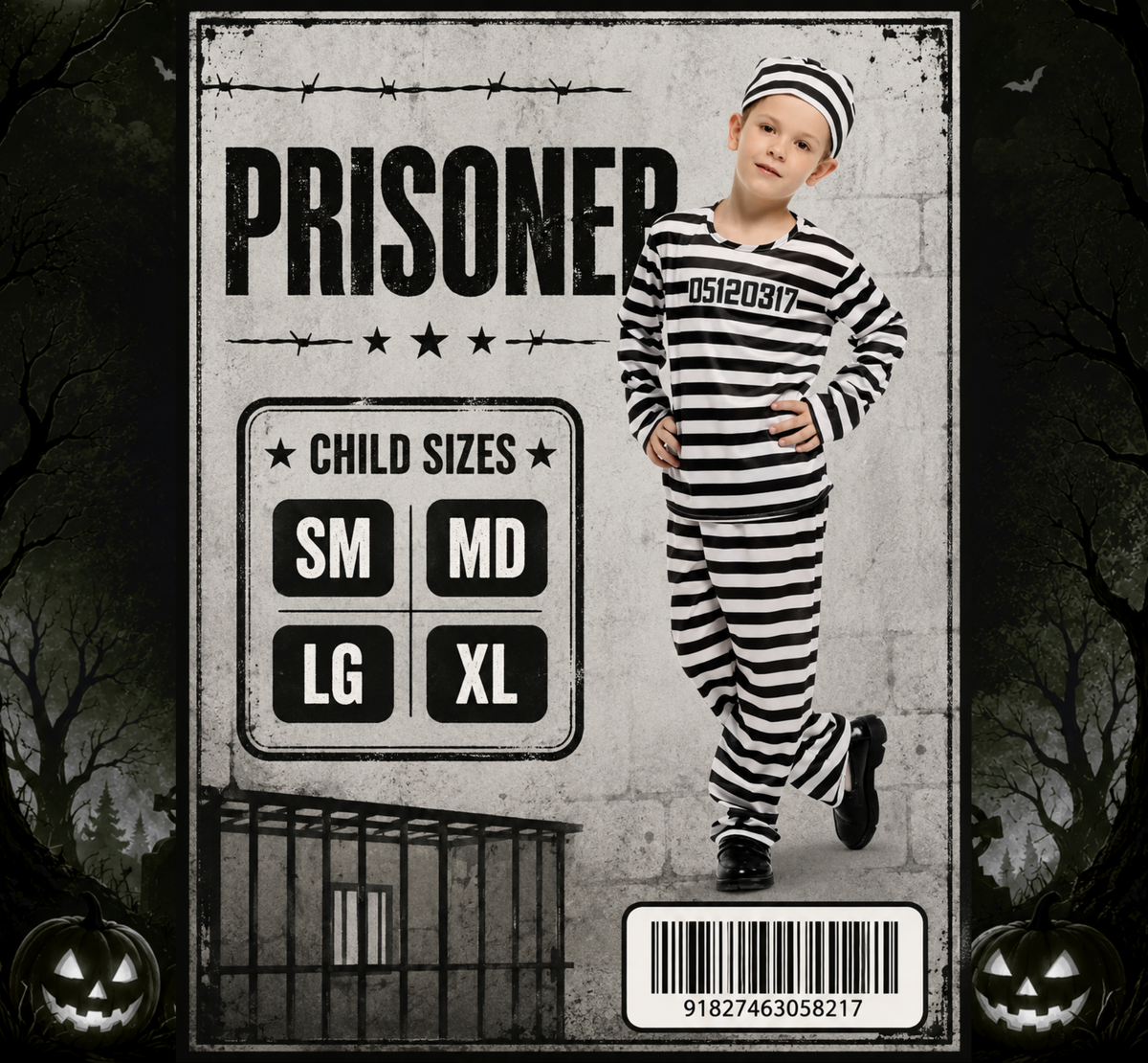 Kids' Prisoner Costume at Midnight Halloween