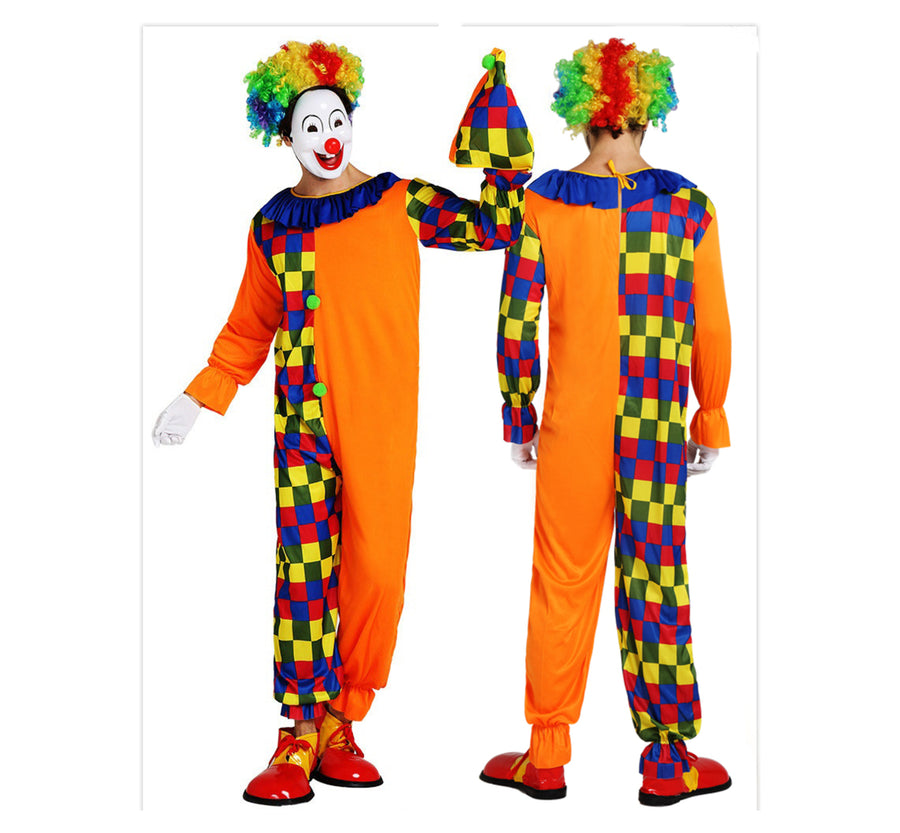 Men's Colorful Clown Costume
