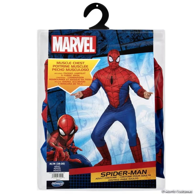 Men's Marvel Spider-Man Qualux costume packaging