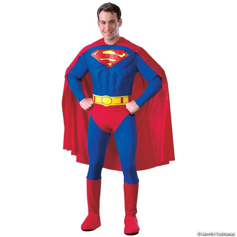 Men's deluxe muscle chest Superman costume