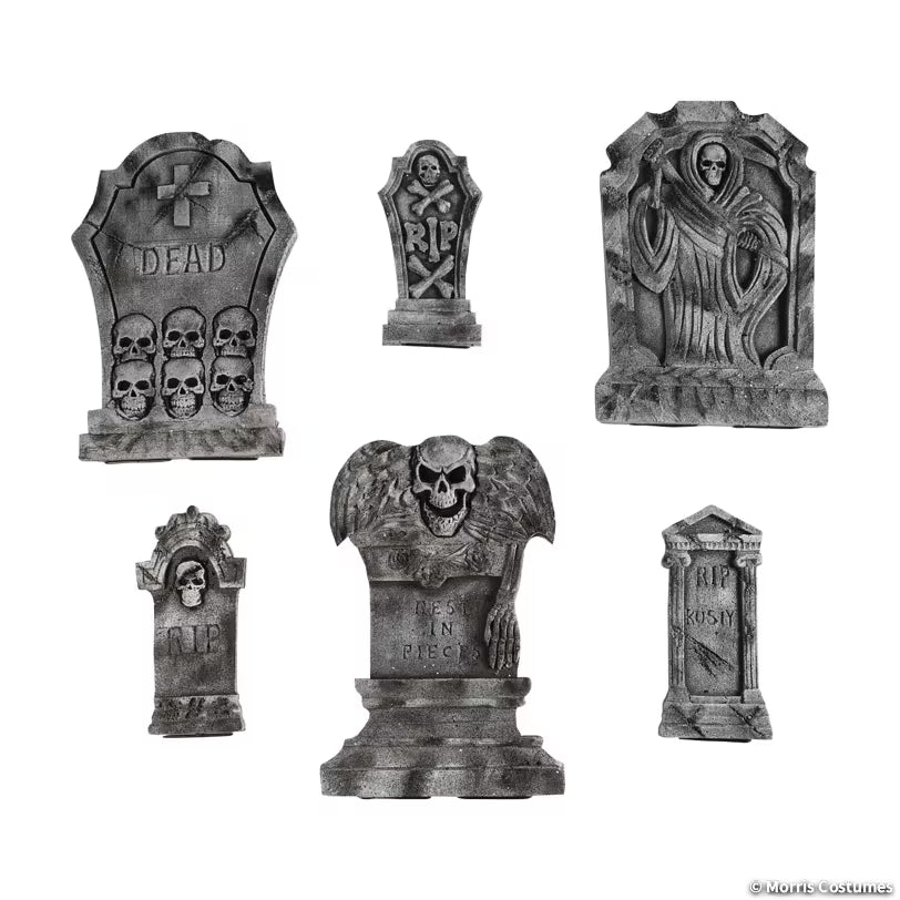Spooky Graveyard Foam Tombstone Set – image 1