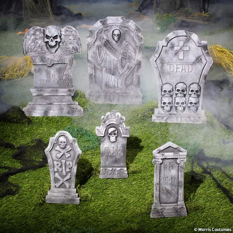 Spooky Graveyard Foam Tombstone Set – image 2