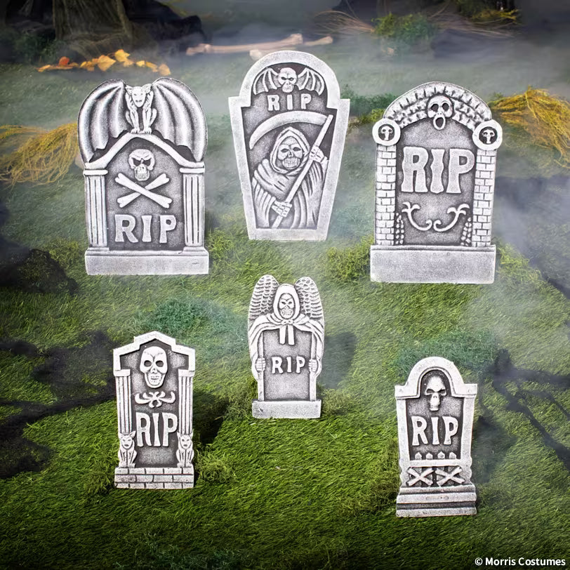 Grim Reaper RIP Foam Tombstone Set – image 1