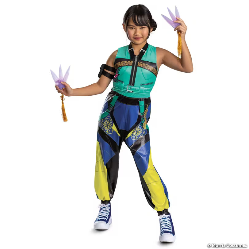 Kids Zoey costume with printed cargo-style pants, alternate front view; accessories not included