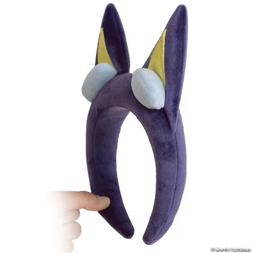 Bluey plush ears headband, angled side detail