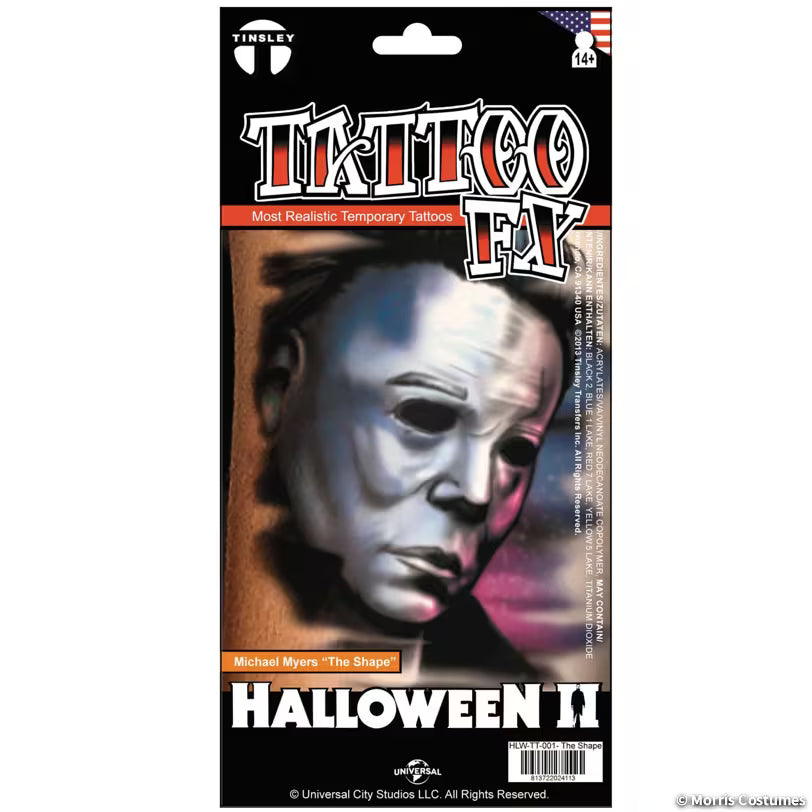 Tinsley Transfers Halloween II Michael Myers The Shape temporary tattoo packaging