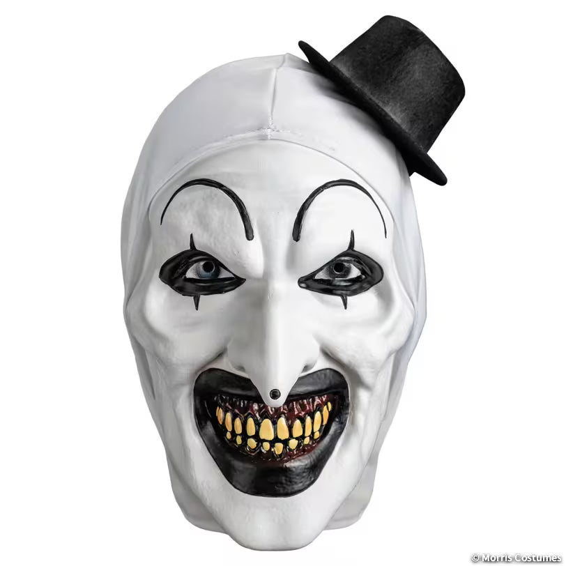 Terrifier deluxe Art the Clown plastic mask, front view