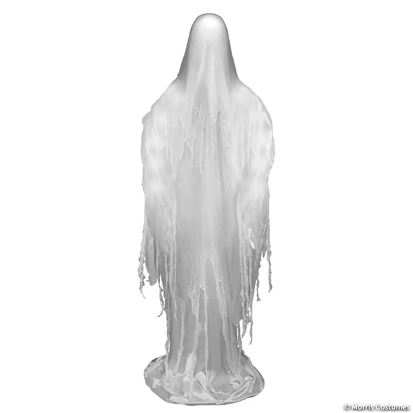 Rising Ghost Halloween animatronic in a flowing white robe