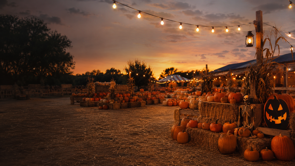 Midnight Halloween pumpkin patch outdoor family experience