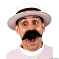 Six-way bendable clip-on mustache