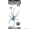 Tinsley Transfers Prison Black Widow temporary tattoos