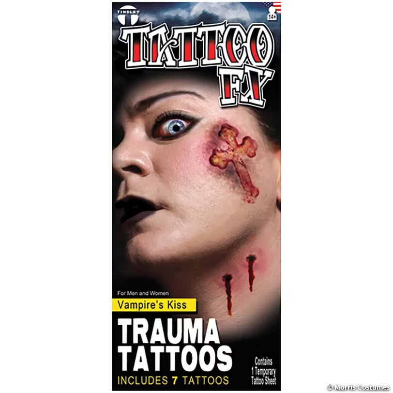 Tinsley Transfers Trauma Vampire Kiss temporary tattoo